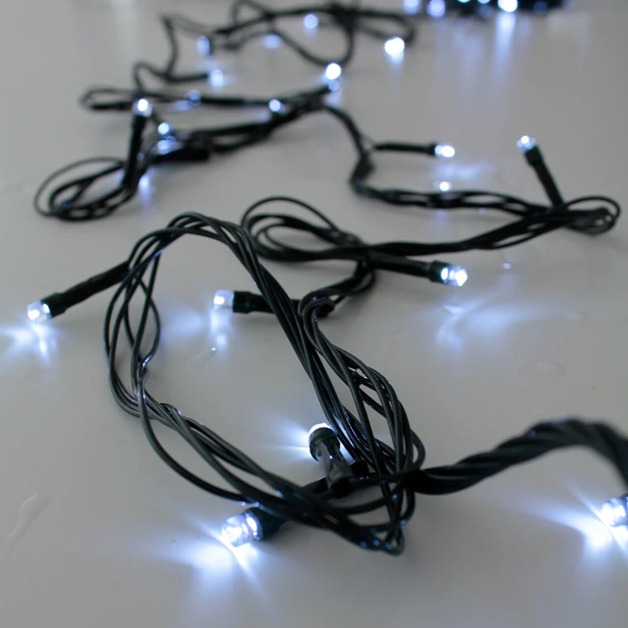 100 LED Green Wire String Light w connector Waterproof White